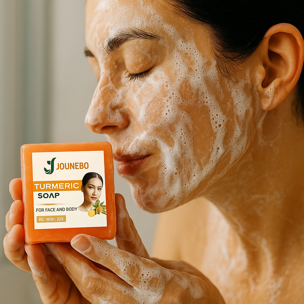 Jounebo Natural Turmeric Soap – Brightening & Deep Cleansing Bar